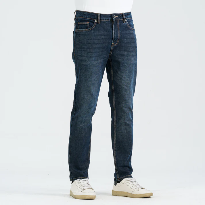 Men’s Dark Blue Cotton Stretch Denim Pant - Image 5