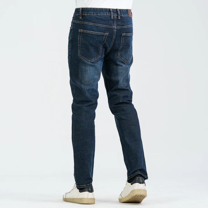 Men’s Dark Blue Cotton Stretch Denim Pant - Image 3