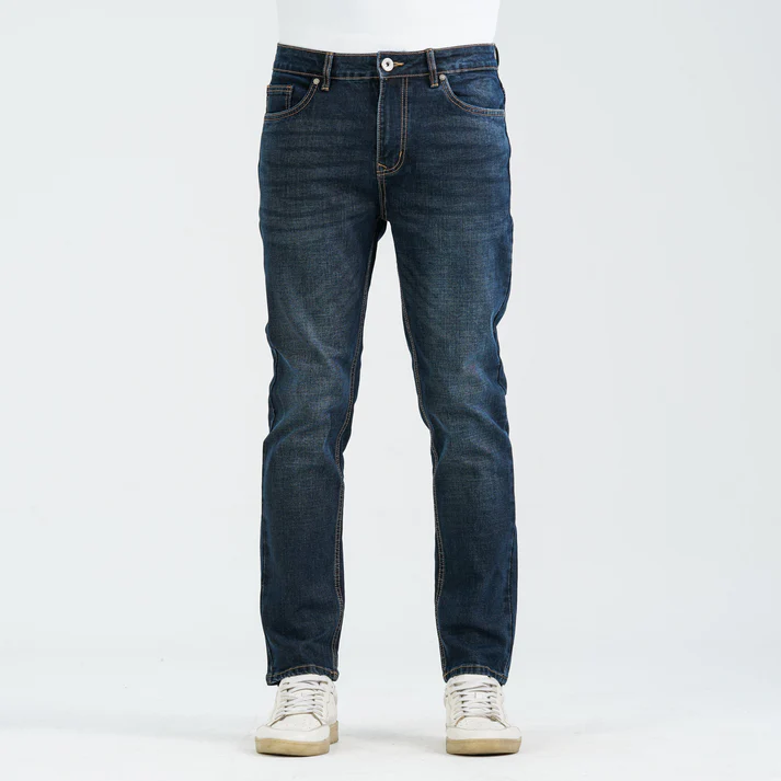 Men’s Dark Blue Cotton Stretch Denim Pant